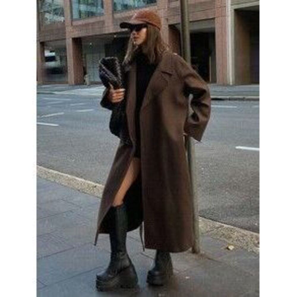 Women's Fashionable & Versatile Overcoat, Autumn/Winter Fall Coat Size Small